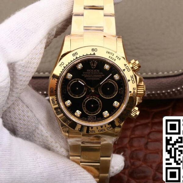 Rolex Daytona Cosmograph M116508-0008 1:1 Best Edition JH Factory Yellow Gold Diamonds Dial