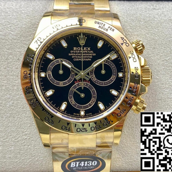 Rolex Daytona M116508-0004 1:1 Best Edition BT Factory Yellow Gold