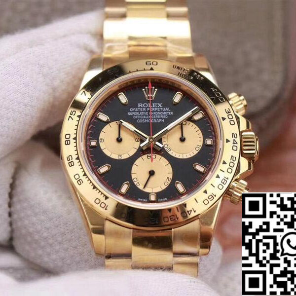 Rolex Daytona M116508-0009 1:1 Best Edition Noob Factory Black Dial Swiss ETA4130