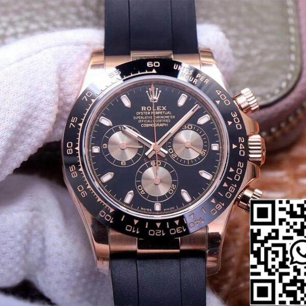 Rolex Daytona M116515LN-0017 1:1 Best Edition Noob Factory Black Dial Swiss ETA4130