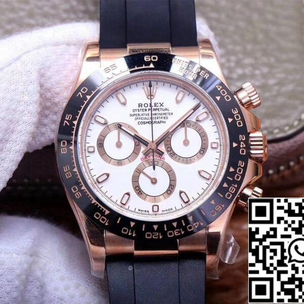 Rolex Daytona M116515LN-0019 1:1 Best Edition Noob Factory White Dial Swiss ETA4130