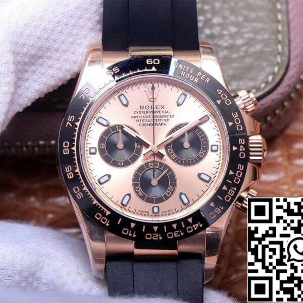 Rolex Daytona M116515LN-0021 1:1 Best Edition Noob Factory Pink Dial Swiss ETA4130