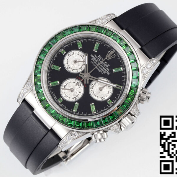 Rolex Daytona Rainbow Green Bezel 40mm 1:1 Best Clone EF Factory