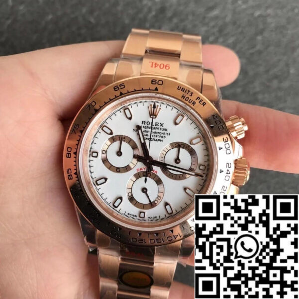 Rolex Daytona m116505-0010 1:1 Best Edition Noob Factory White Dial
