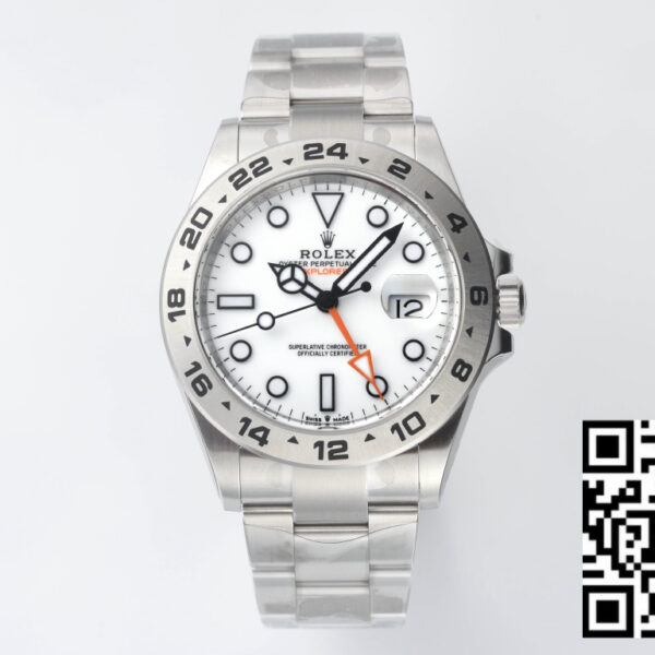 Explorer II 42mm 216570 White 904L SS Clean Factory 1:1 Best Edition White Dial on Bracelet A3285 CHS V2