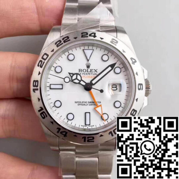 Rolex Explorer II 216570 Noob Factory 1:1 Best Edition Swiss ETA3187 White Dial