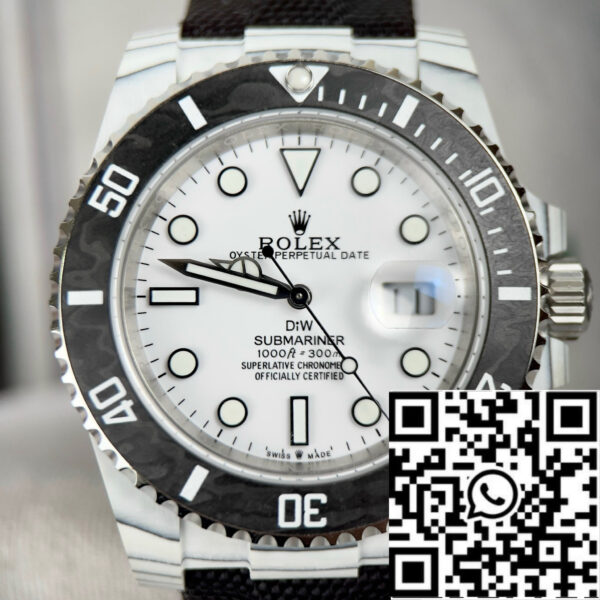 Rolex GMT-MASTER II Diw 1:1 Best Edition Black Fabric Strap White Dial