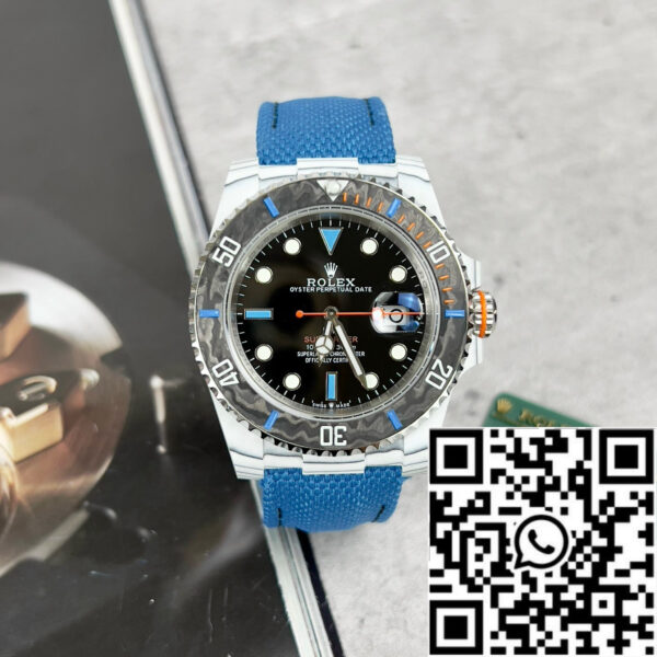 Rolex GMT-MASTER II Diw 1:1 Best Edition Blue Fabric Strap Black Dial