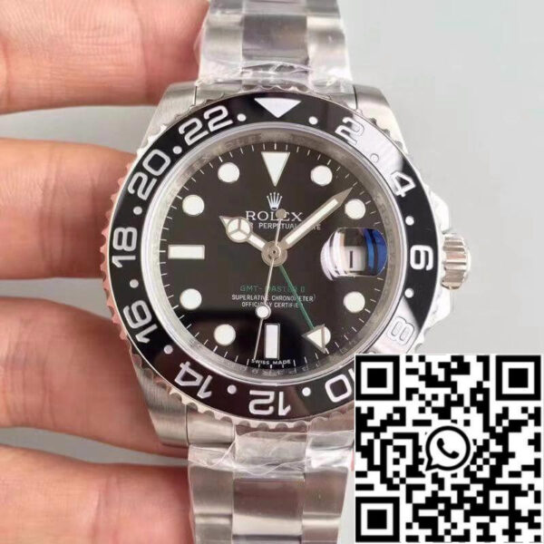 Rolex GMT-Master II 116710LN Noob Factory Black Dial 1:1 Best Edition Swiss ETA2836-2