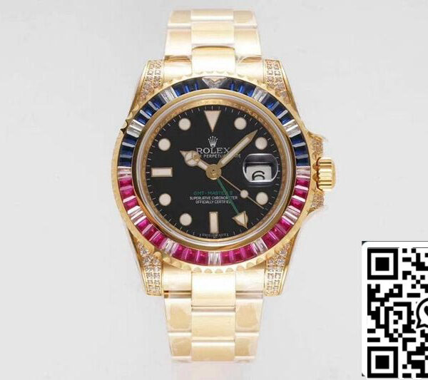 Rolex GMT Master II 116758 SAru-78208 1:1 Best Edition ROF Factory Black Dial Swiss ETA2836
