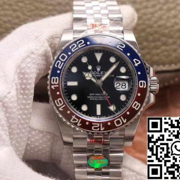 Rolex GMT Master II 126710BLRO-0001 1:1 Best Edition Noob Factory Black Dial Swiss ETA3285