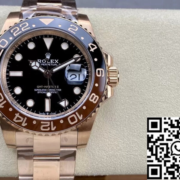 Rolex GMT Master II 126715CHNR-0001 1:1 Best Edition C+ Factory Rose Gold