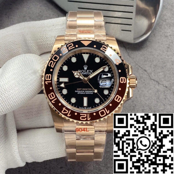 Rolex GMT Master II 126715CHNR-0001 1:1 Best Edition GM Factory Rose Gold