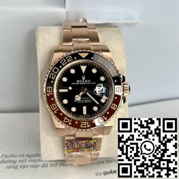 Rolex GMT-Master II Everose Gold Root Beer Brown 126715CHNR 40mm Rose Gold Wrapped from Clean Factory