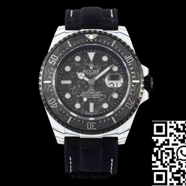Rolex Sea-Dweller 1:1 Best Edition Diw Factory Carbon Fiber Black Strap