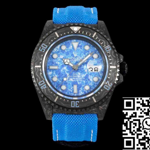 Rolex Sea-Dweller 1:1 Best Edition Diw Factory Carbon Fiber Blue Dial