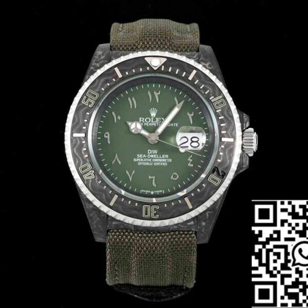 Rolex Sea-Dweller 1:1 Best Edition Diw Factory Carbon Fiber Green Dial