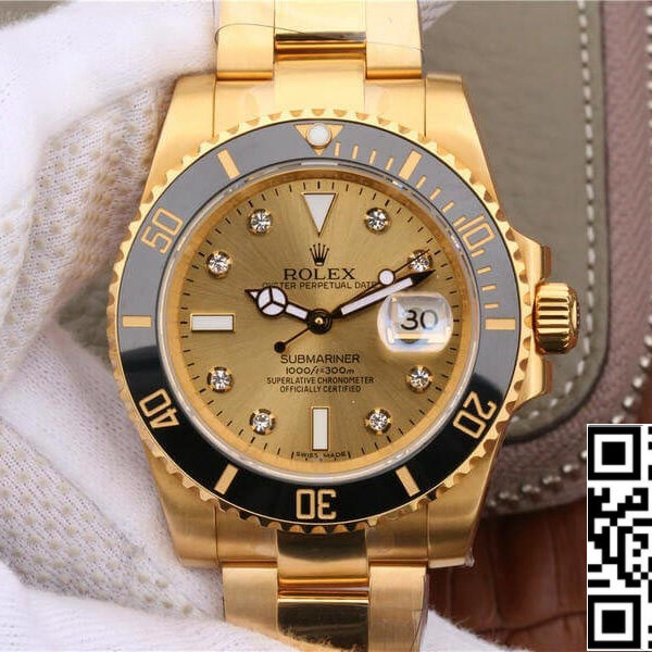 Rolex Submariner 116618 1:1 Best Edition Noob Factory V7 Gild Diamond-Studded Dial