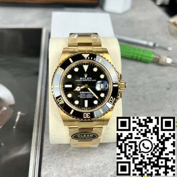 Rolex Submariner Date Black Dial Yellow Gold Men’s Watch 126618LN-0002 wrapped 18k gold