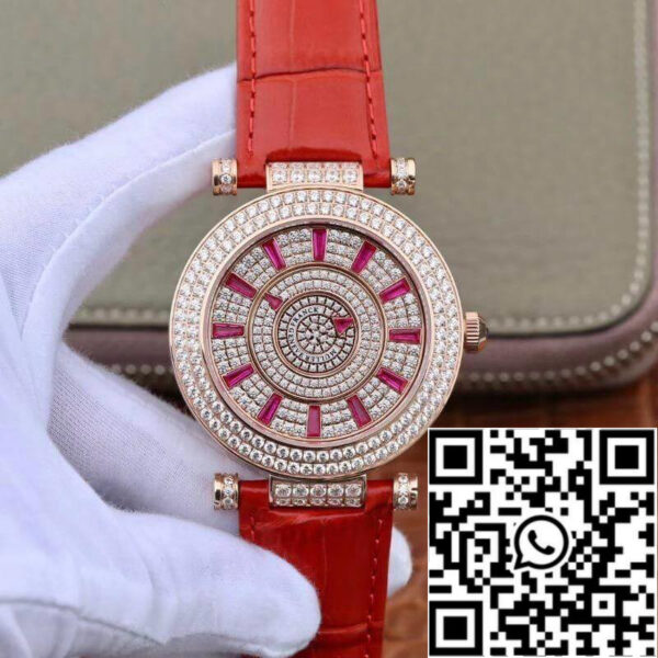 Franck Muller DM Rose Gold Double Mystery Diamond Ruby DM42D2RCD GS Factory 1:1 Best Edition Swiss FM.800