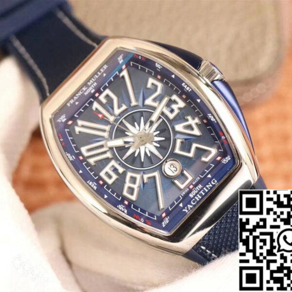 Franck Muller Mens Collection V 45 SC DT AC BL 1:1 Best Edition ZF Factory Blue Dial Swiss ETA9015