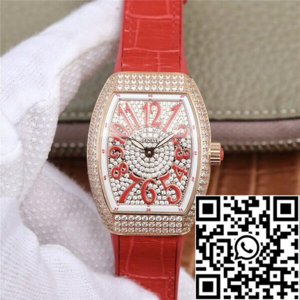 Franck Muller Vanguard Ladies 1:1 Best Edition ABF Factory Red Strap