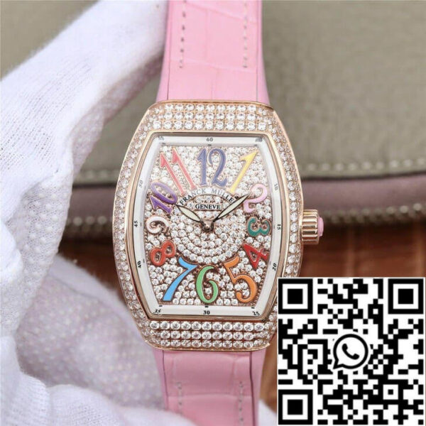 Franck Muller Vanguard Ladies 1:1 Best Edition ABF Factory Rose Gold Diamond-set Dial