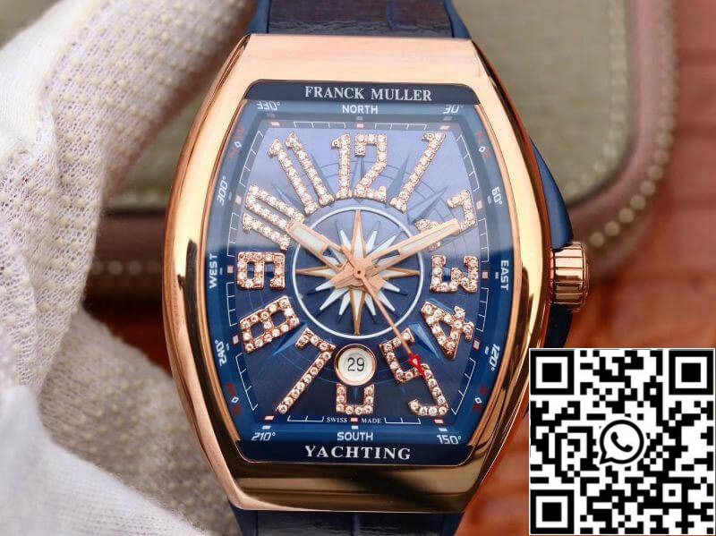 Franck Muller Vanguard V45 25th anniversary 1:1 Best Edition Swiss ETA2824 Blue Dial Diamond Marker