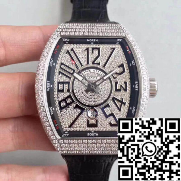 Franck Muller Vanguard V45 SC DT 1:1 Best Edition Swiss ETA2824-2 Diamonds Dial