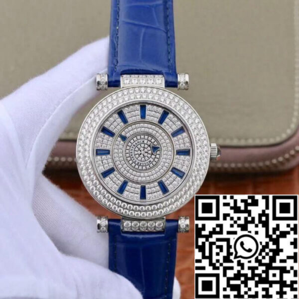 Franck Muller White Gold Double Mystery DM42D2RCD GS Factory 1:1 Best Edition Diamond Watch Swiss FM.800