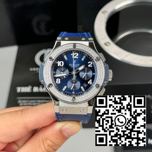 Hublot Big Bang Steel Diamonds 44mm Blue Dial HUB.4100 – VIP Version