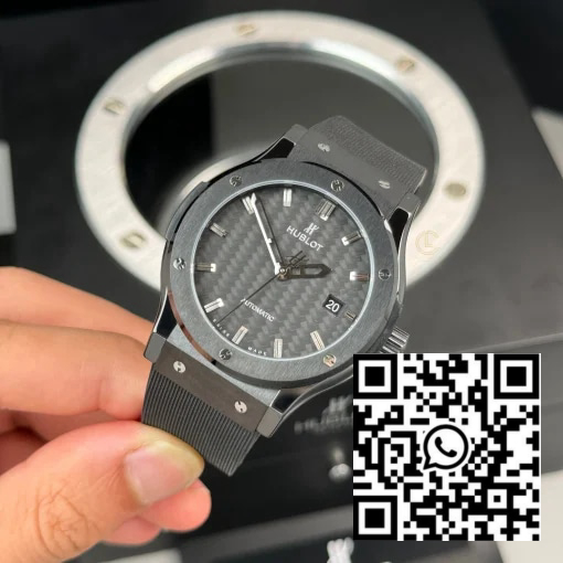 Hublot Classic Fusion Ceramic Black 42mm Carbon Dial JJZ Base – VIP Version