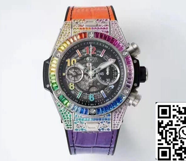 Hublot BIG BANG Unico 411.NX.1117.LR.0999 1:1 Best Edition ZF Factory Rainbow Skeleton Dial