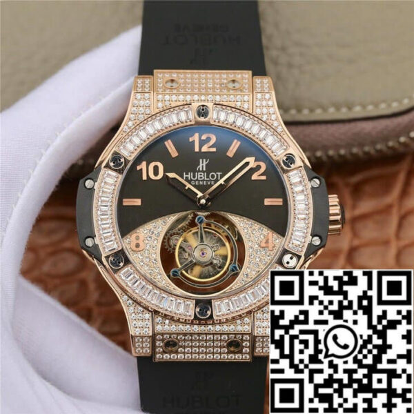 Hublot Big Bang Tourbillon 1:1 Best Edition Rose Gold Black Dial