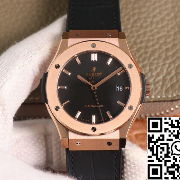 Hublot Classic Fusion 511.OX.1181.LR 1:1 Best Edition WWF Factory Rose Gold Black Dial