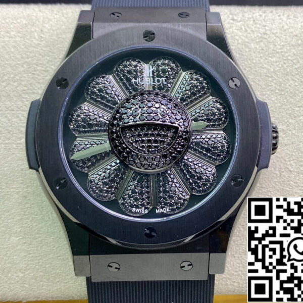 Hublot Classic Fusion Takashi Murakami 507.CX.9000.RX.TAK21 1:1 Best Edition Sunflower Black Dial