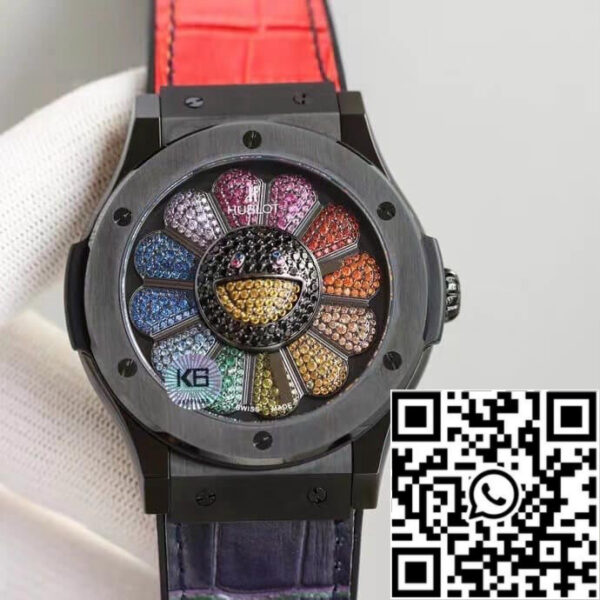 Hublot Classic Fusion Takashi Murakami 507.CX.9000.RX.TAK21 1:1 Best Edition Sunflower Colored Diamond Dial