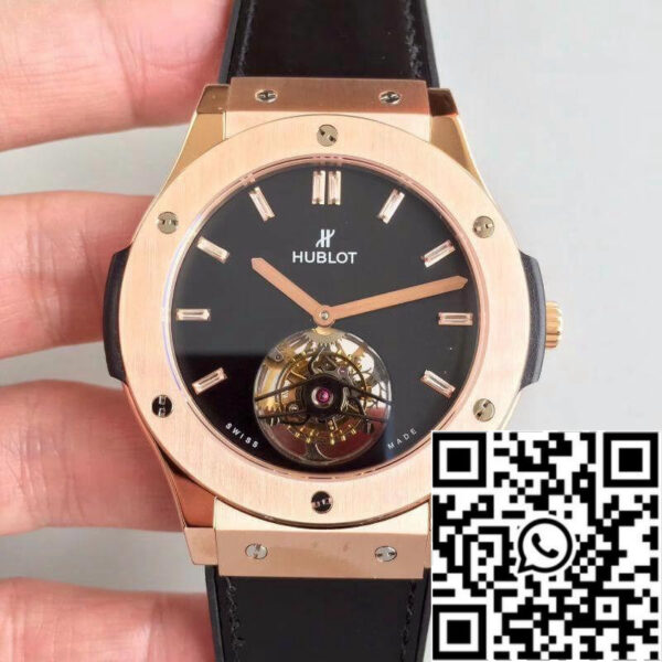 Hublot Classic Fusion Tourbillon 505.OX.1180.LR Men Watches 1:1 Best Edition Swiss Tourbillon Black Dial