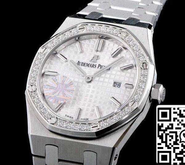 Audemars Piguet Royal Oak 67651ST.ZZ.1261ST.01 1:1 Best Edition JF Factory White Dial Swiss Quartz