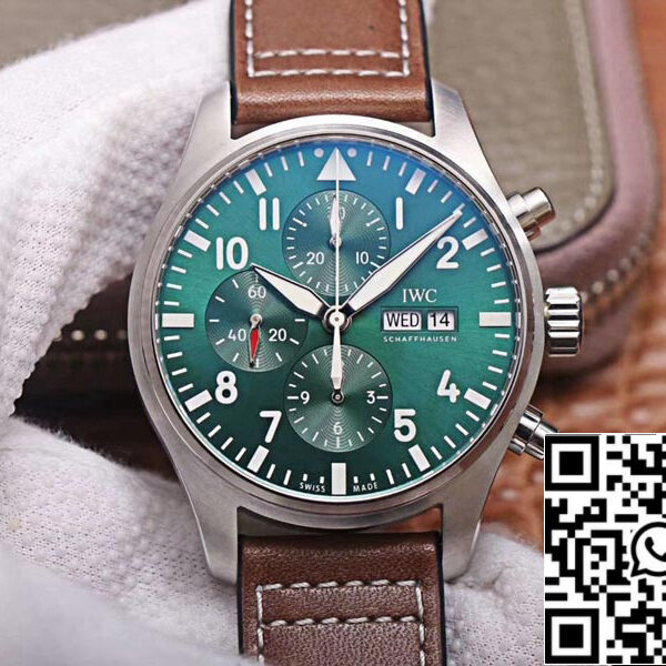 IWC Pilot Chronograph IW377726 1:1 Best Edition ZF Factory Green Dial Swiss ETA7750