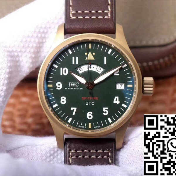 IWC Pilot Spitfire IW327101 1:1 Best Edition ZF Factory Green Dial Swiss ETA82710