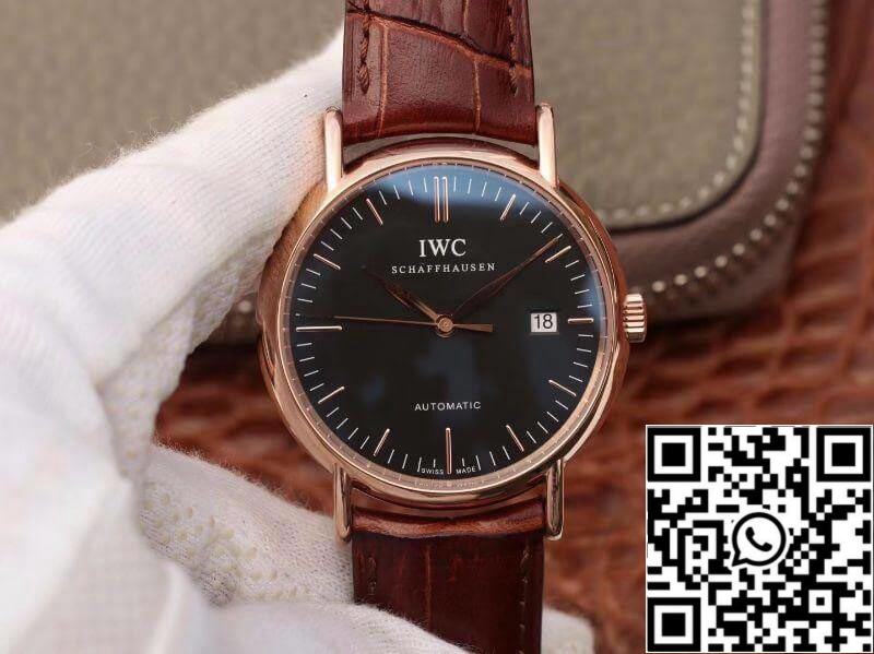 IWC Portofino IW356504 TW Facroty 1:1 Best Edition Swiss ETA30110 18K Rose Gold Black dial
