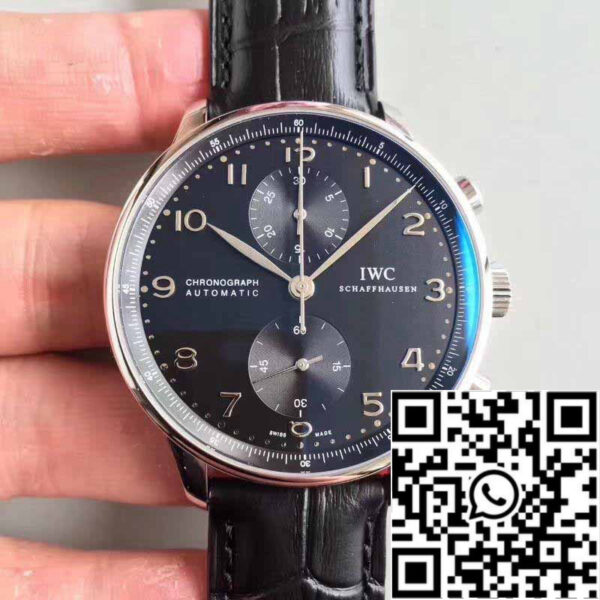 IWC Portuguese Chronograph IW371447 ZF Factory 1:1 Best Edition Swiss ETA79350 Black Dial