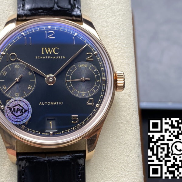 IWC Portuguese IW501707 APS Factory 1:1 Best Clone Watch Black Dial Leather Strap