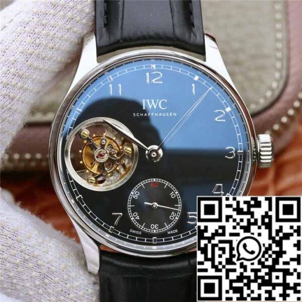 IWC Portuguese Tourbillon 1:1 Best Edition ZF Factory Black Dial