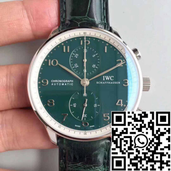 IWC Portuguese YL Factory 1:1 Best Edition Swiss ETA69355 Green Dial With Silver Markers