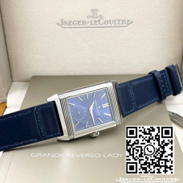 Jaeger-LeCoultre Master Reverso Tribute Small Seconds 3988482 SS MG Factory 1:1 Best Version Blue Dial