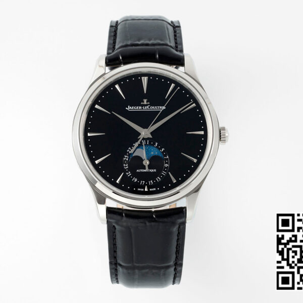 Jaeger-LeCoultre Master Ultra Thin Moon 1368471 SS APS Factory 1:1 Best Edition Black Dial
