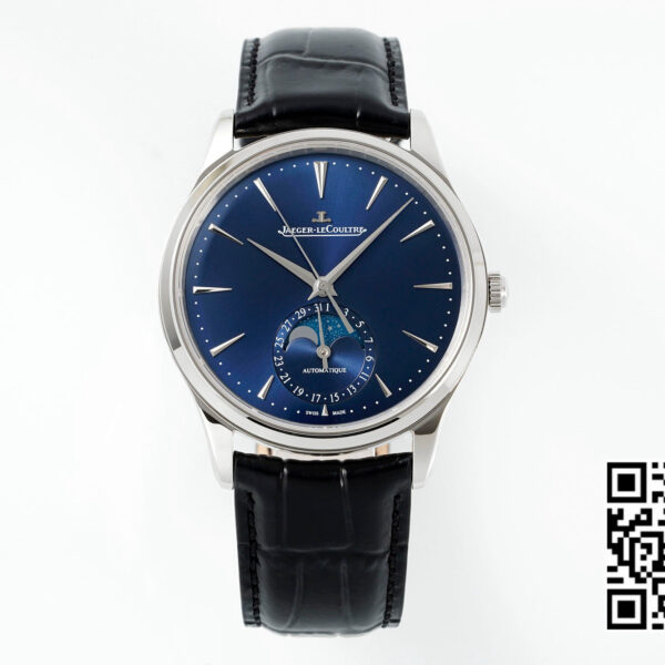 Jaeger-LeCoultre Master Ultra Thin Moon 1368480 SS APS Factory 1:1 Best Edition Blue Dial