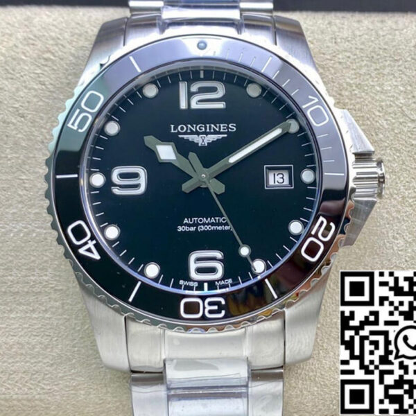 Longines HydroConquest L3.781.4.56.6 1:1 Best Edition ZF Factory Black Dial Swiss L888.2